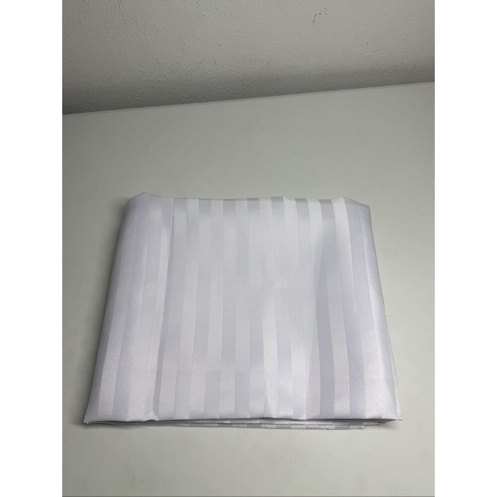 Better Home White Regal Stripe Tablecloth 84” X 60”